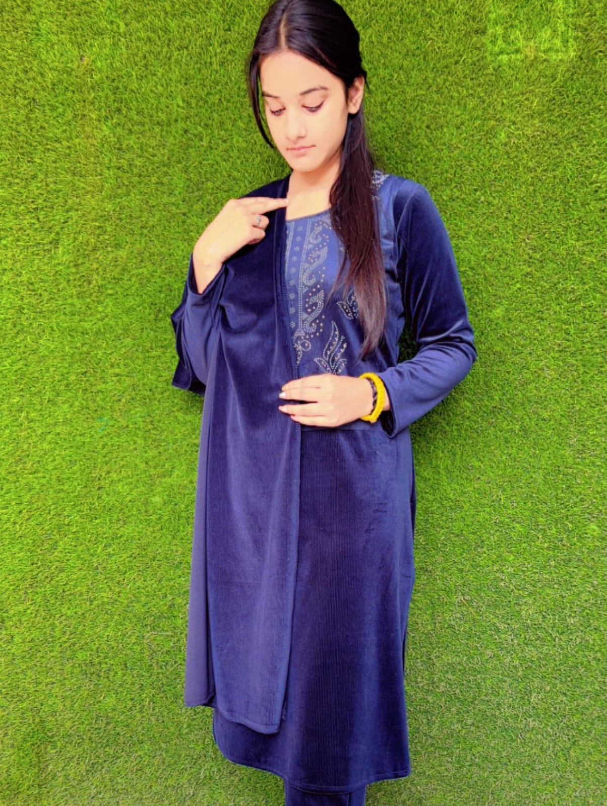 Velvet kurti