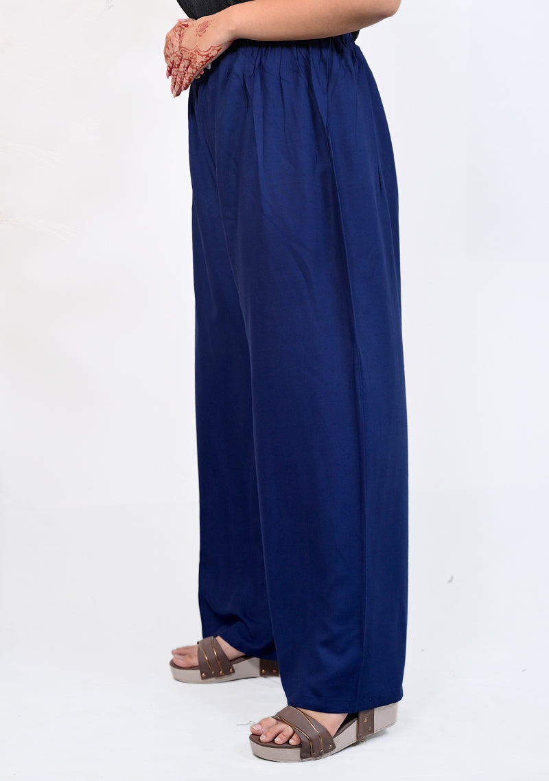 Reyon Plazo Navy Blue