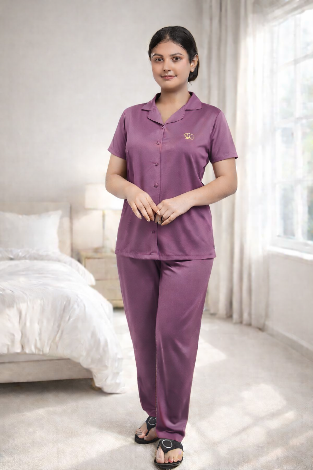 Tancil Front Open Night Suit